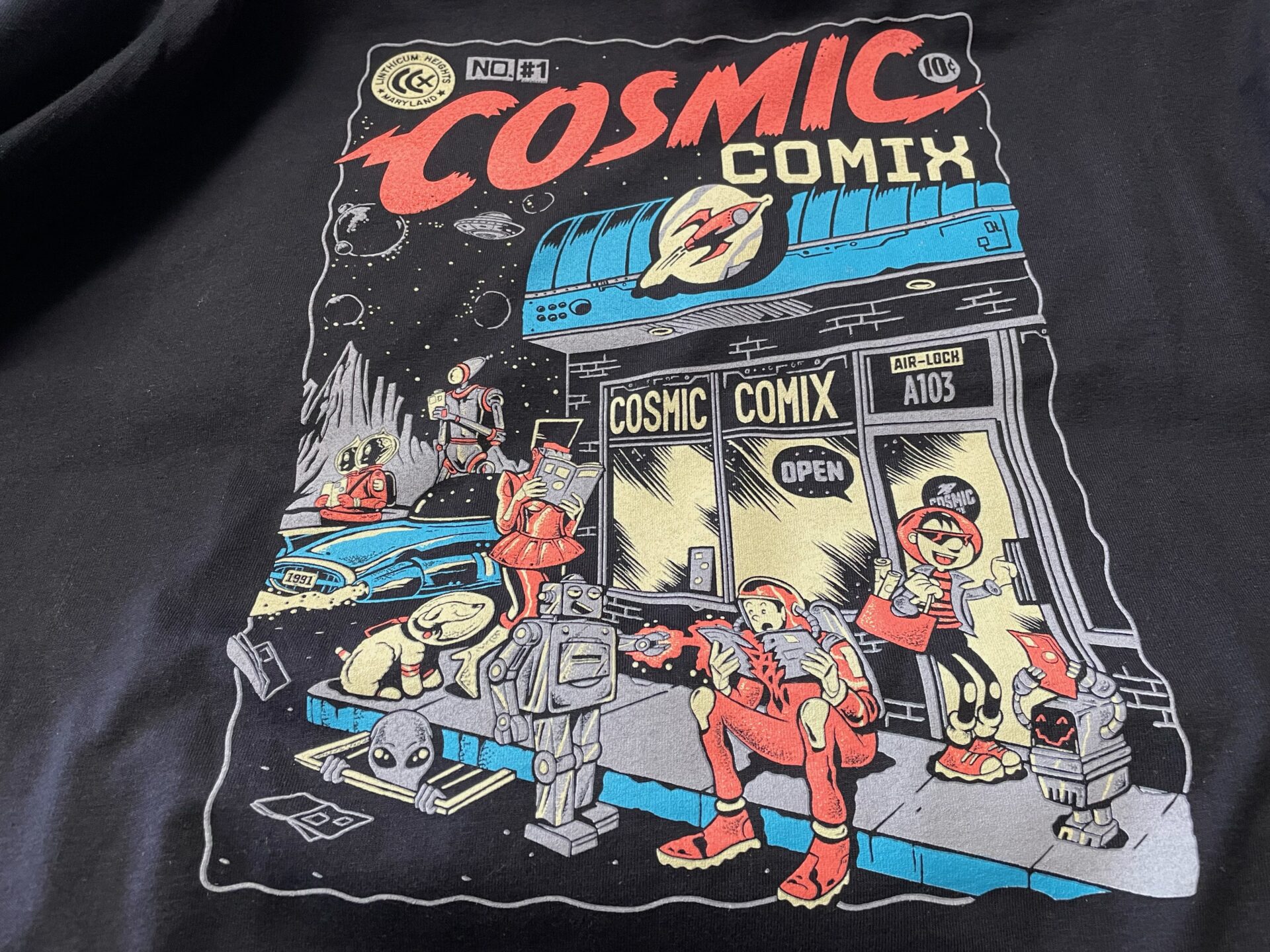 retro graphics comic book t shirt