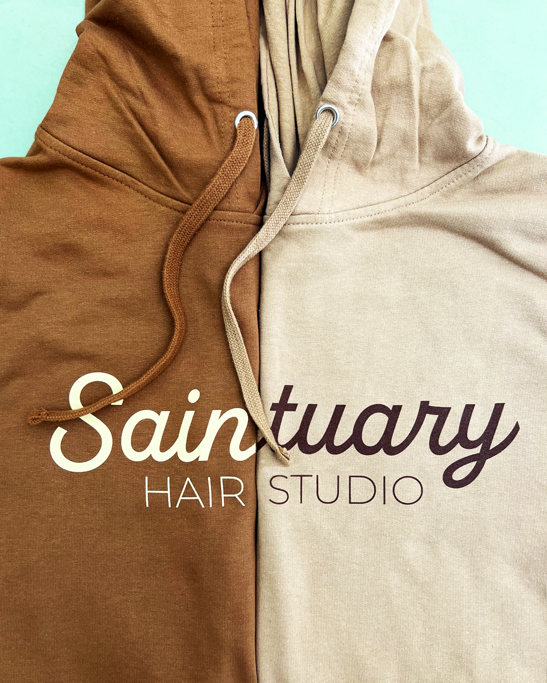 logo design on independent trading company hoodies